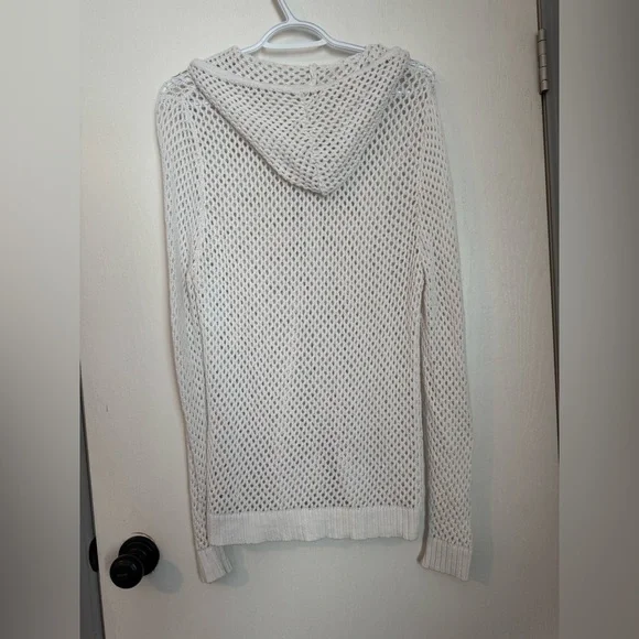 Fabletics Cream Open-Knit Cardigan - Picture 2 of 4